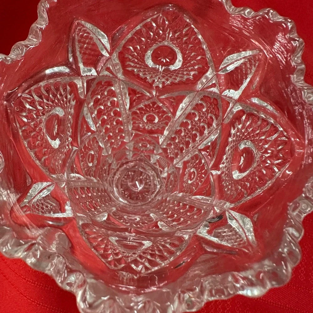 Vintage 1950’s Imperial Crystal Glass Vase. Daisy and Button design. - Picture 3 of 4
